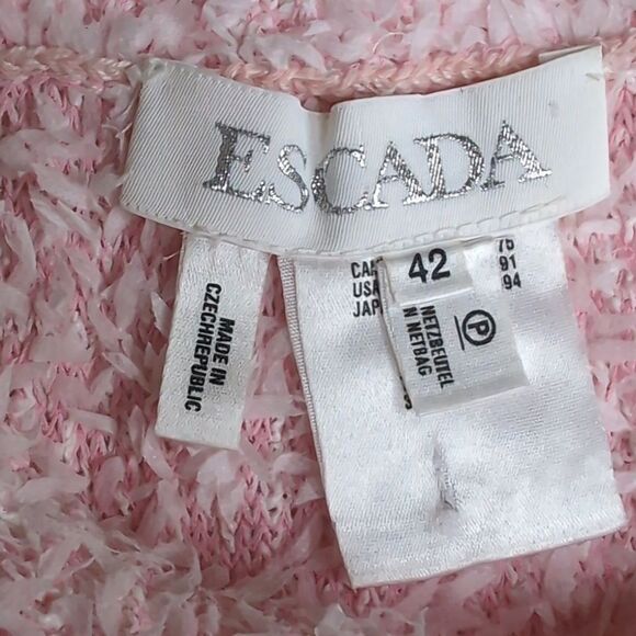 Escada 🩷 Woven Textured Lightweight Sweater - Picture 9 of 12